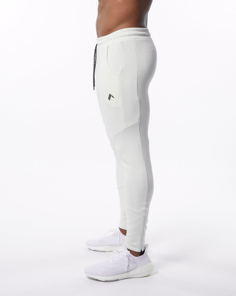 Alphalete ELMTS Zip Jogger Joggebukser Herre Pisket Krem | SJDZRO-381