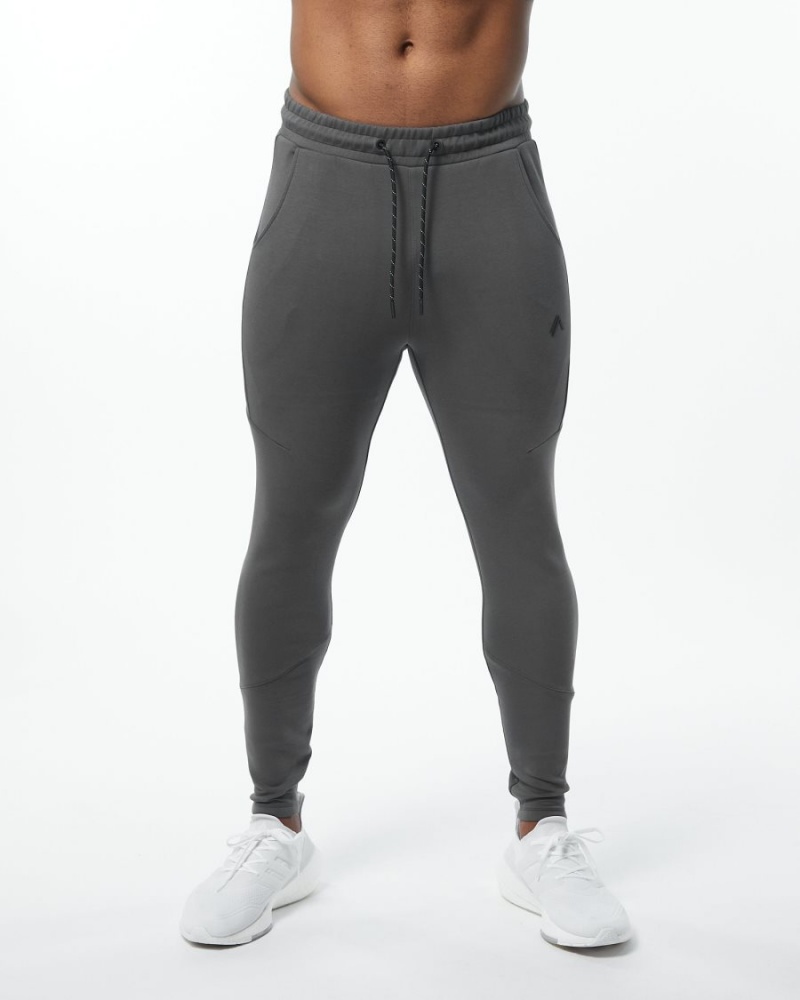 Alphalete ELMTS Zip Jogger Joggebukser Herre Charcoal | MSHGKU-259