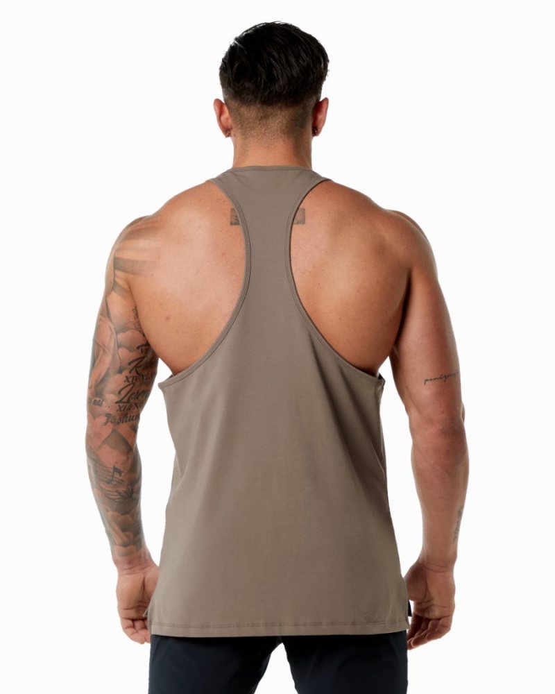 Alphalete Emblem Stringer Stringers Herre Mocha | RGDHZX-179