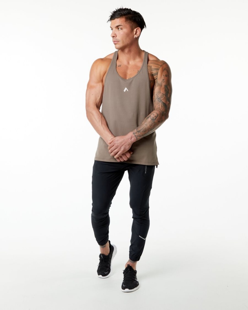 Alphalete Emblem Stringer Stringers Herre Mocha | RGDHZX-179