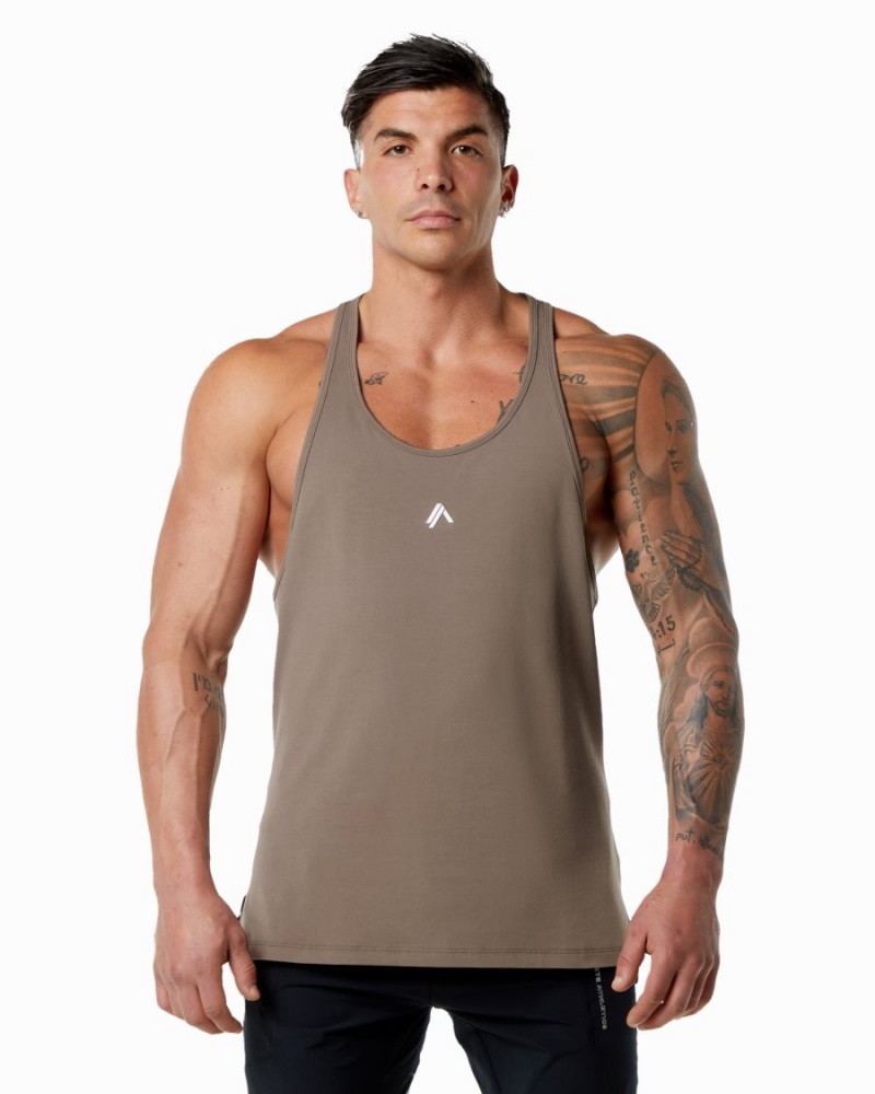 Alphalete Emblem Stringer Stringers Herre Mocha | RGDHZX-179