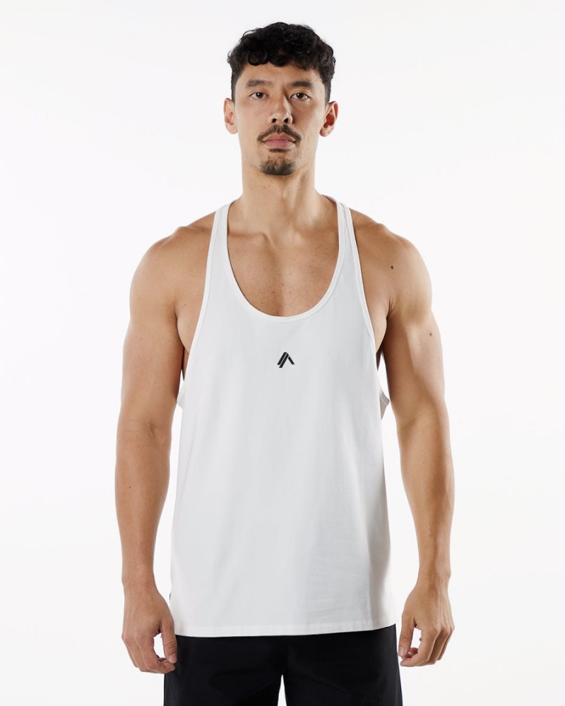 Alphalete Emblem Stringer Stringers Herre Hvite | PKHZTJ-567