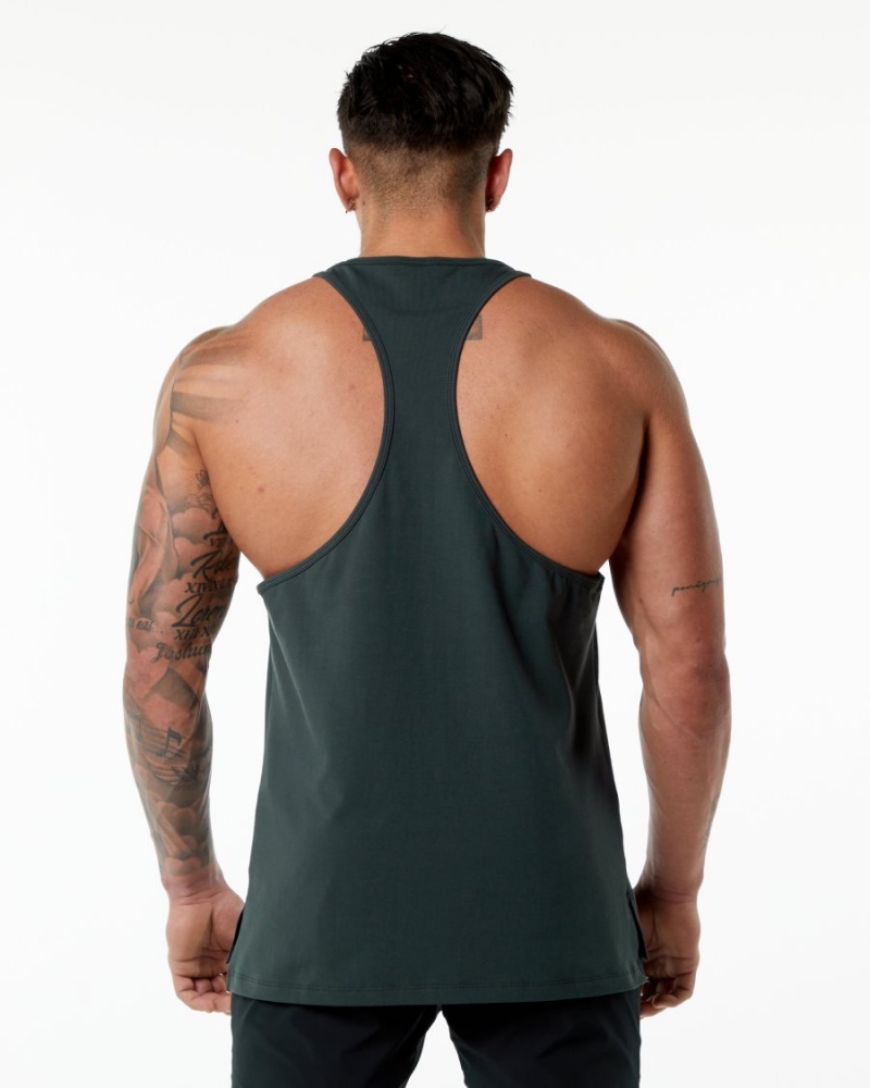 Alphalete Emblem Stringer Stringers Herre Grønn | XWCGJA-392