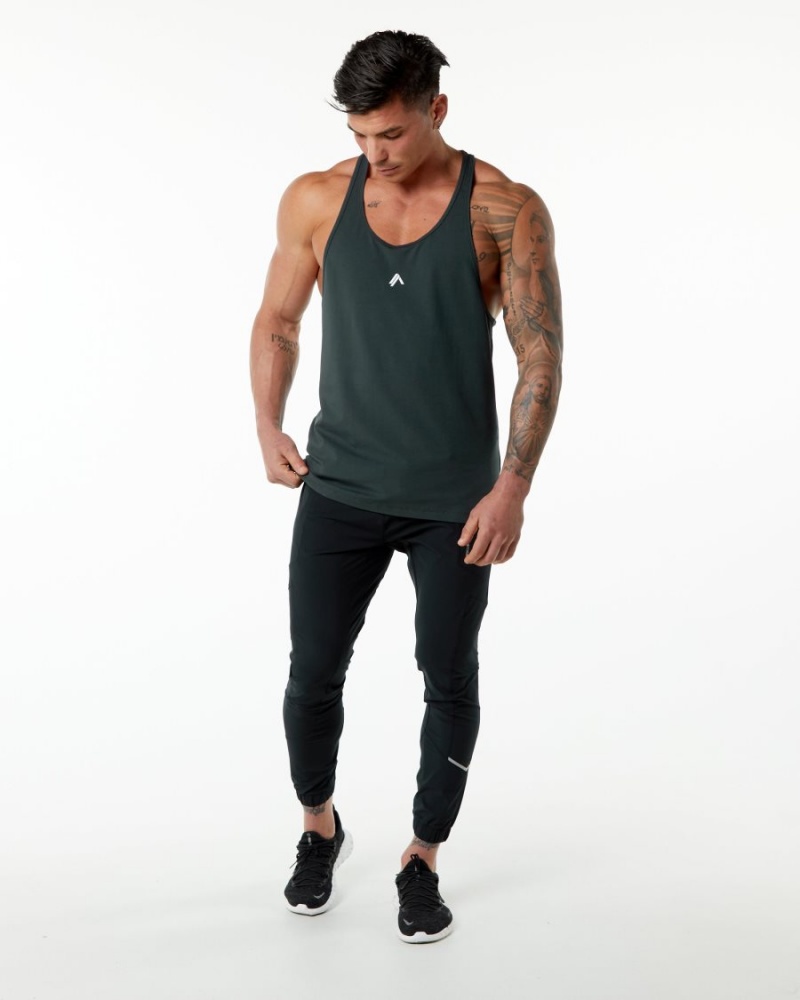 Alphalete Emblem Stringer Stringers Herre Grønn | XWCGJA-392