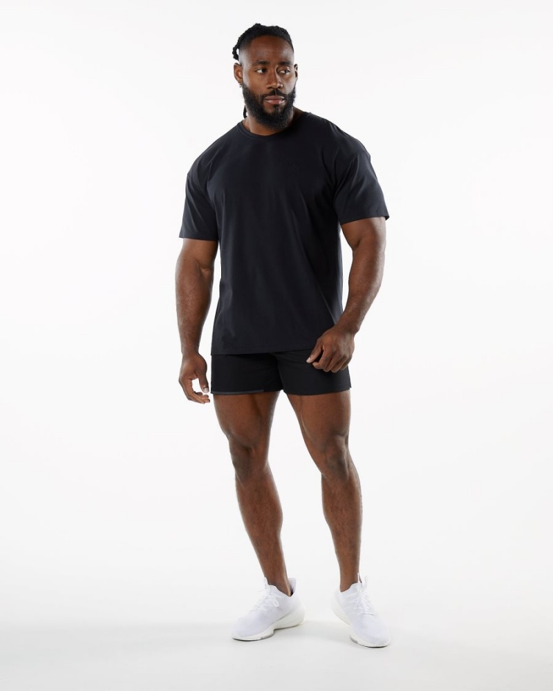 Alphalete Emblem Tee Skjorte Herre Blackout | KJPASM-165