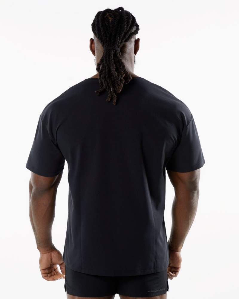 Alphalete Emblem Tee Skjorte Herre Blackout | KJPASM-165