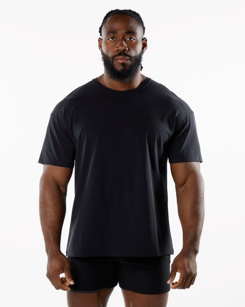 Alphalete Emblem Tee Skjorte Herre Blackout | KJPASM-165