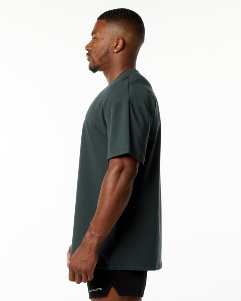 Alphalete Emblem Tee Skjorte Herre Grønn | MIYLCT-205