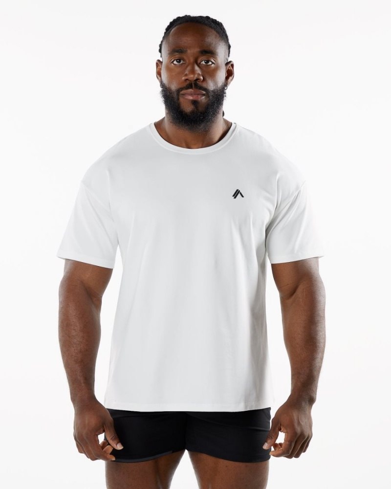 Alphalete Emblem Tee Skjorte Herre Hvite | QVUYRK-843