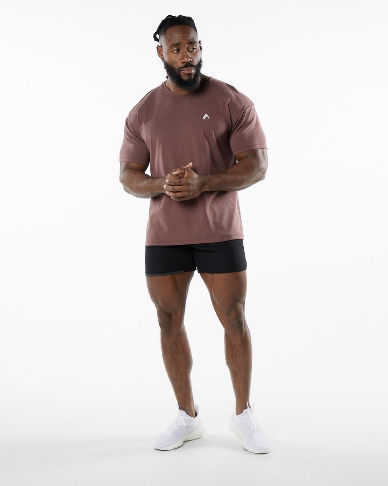 Alphalete Emblem Tee Skjorte Herre Merlot | ZIBASF-412