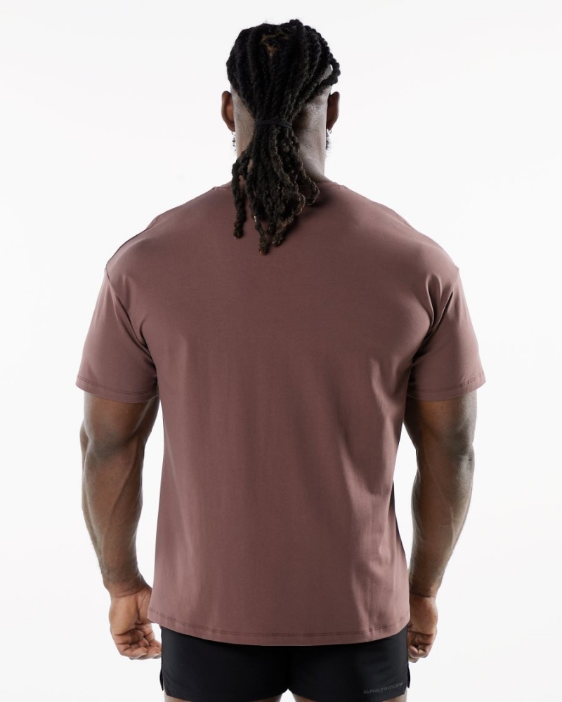 Alphalete Emblem Tee Skjorte Herre Merlot | ZIBASF-412