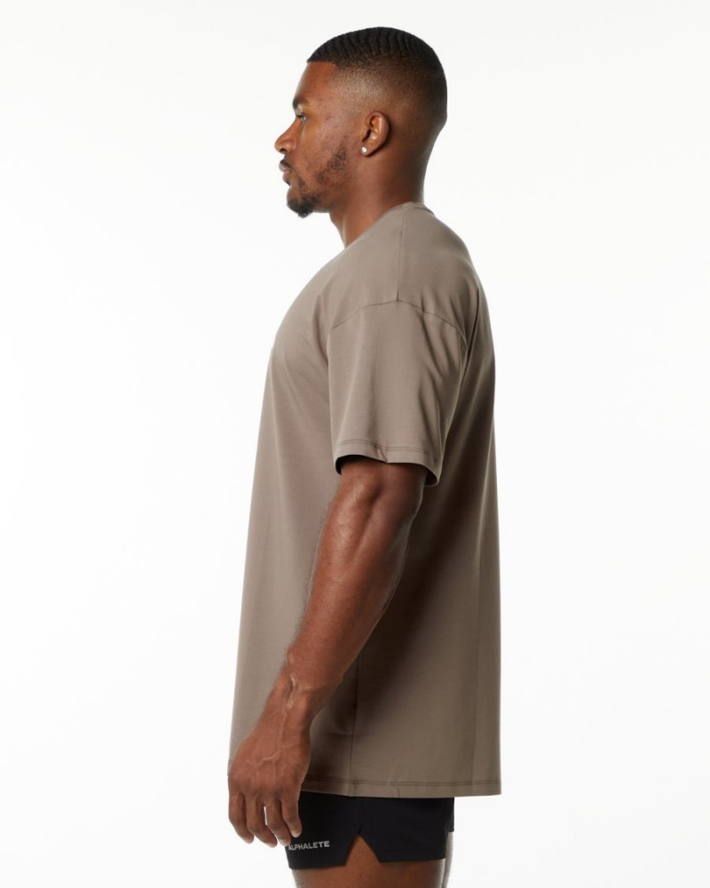 Alphalete Emblem Tee Skjorte Herre Mocha | IZSYJR-739