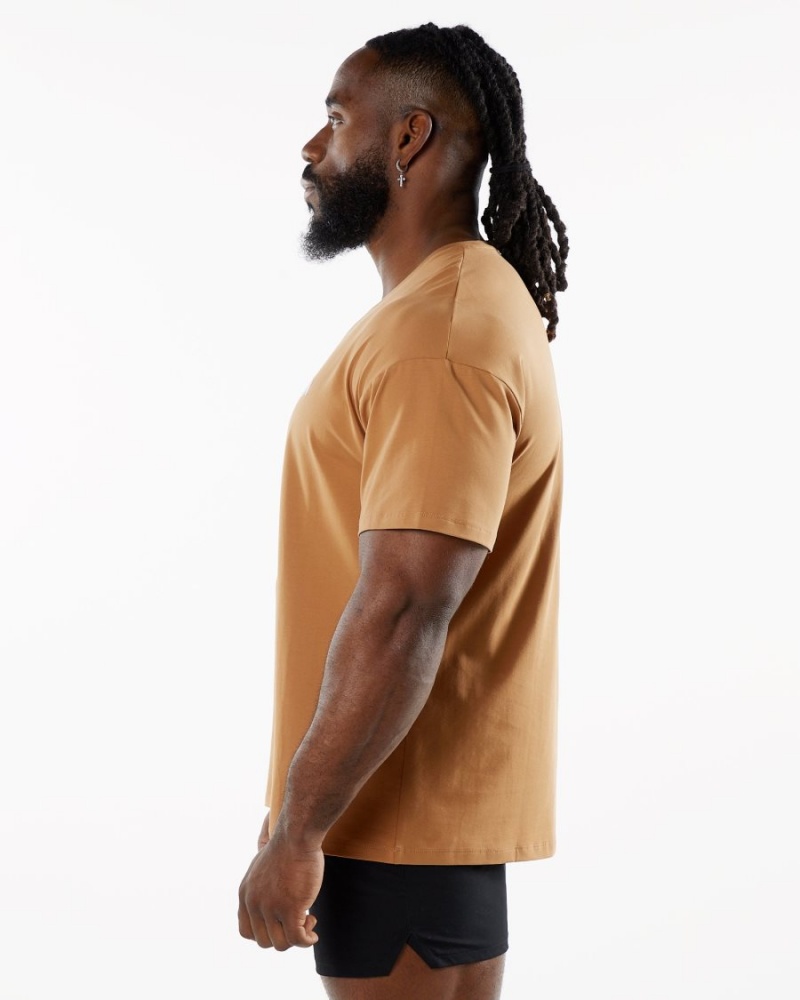 Alphalete Emblem Tee Skjorte Herre Rust | QNEZMA-816