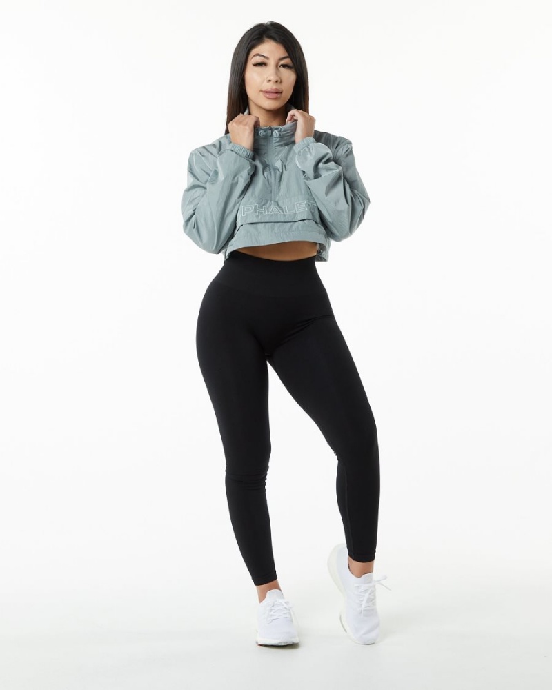 Alphalete Endure Crop Jacket Jakker Dame Blå | BITOAW-638