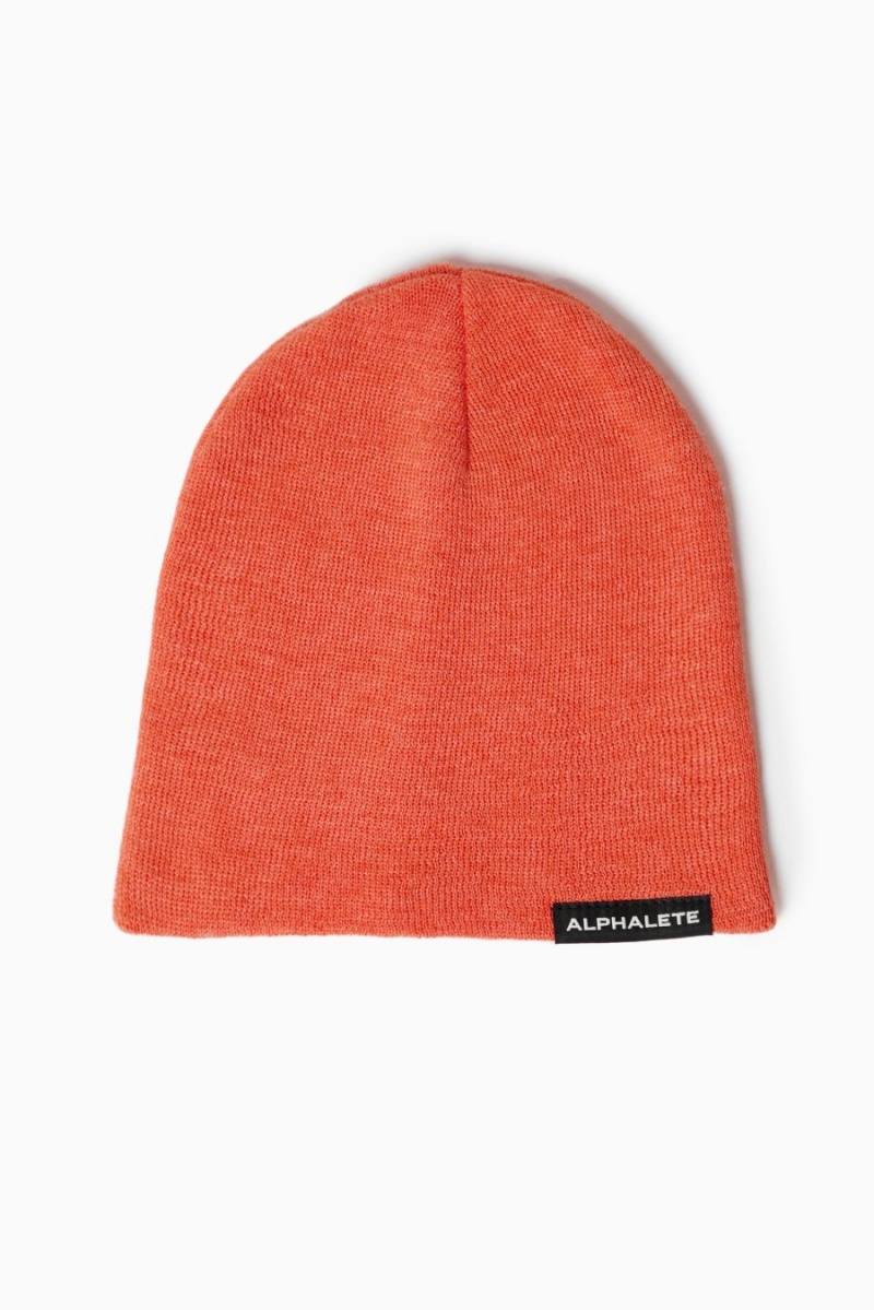 Alphalete Essential Beanie Accessories Dame Oransje | YCQGEK-631