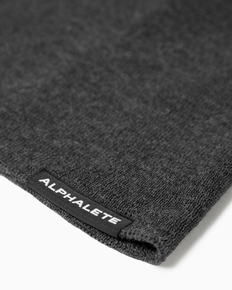 Alphalete Essential Beanie Accessories Dame Charcoal | CVTYGD-279