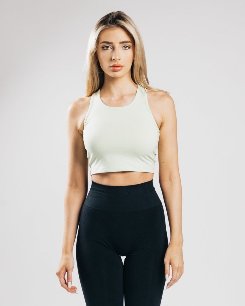 Alphalete Essential Crop Tank Tank Top Dame Frozen Spring | DPNHUA-430