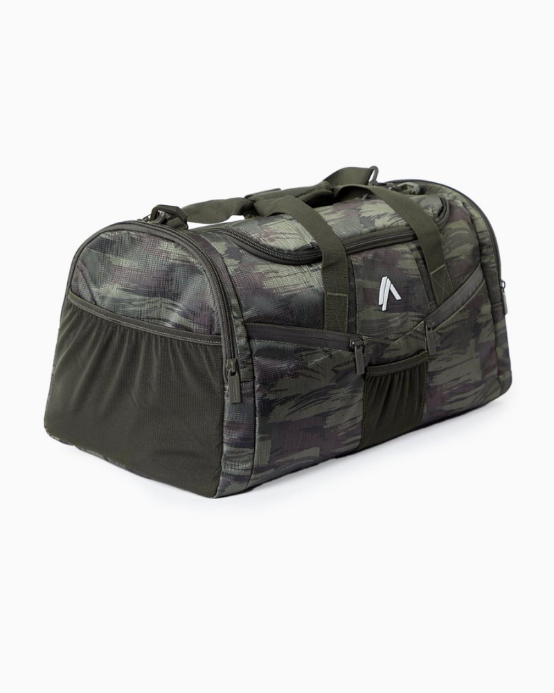 Alphalete Essential Duffel Bag Accessories Herre Olivengrønne Camouflage | QBYMOX-926