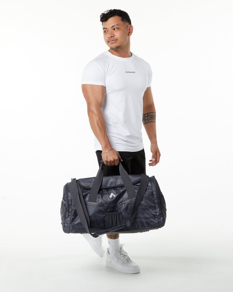 Alphalete Essential Duffel Bag Accessories Dame Svarte Camouflage | FBWECT-087