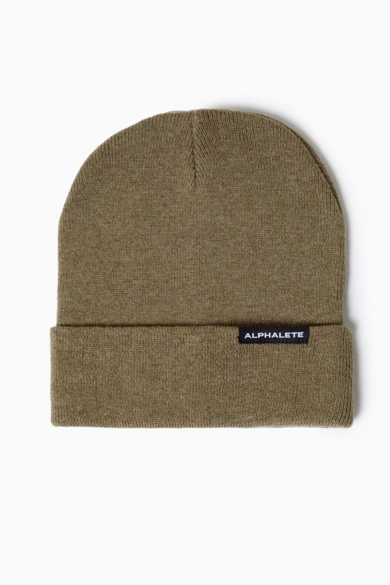 Alphalete Essential Foldover Beanie Accessories Dame Mørke | NYWFLV-921