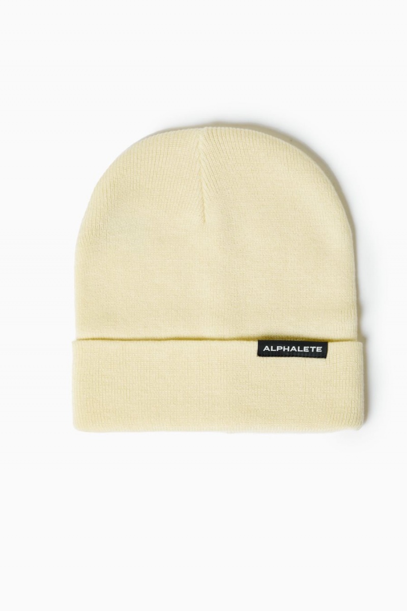 Alphalete Essential Foldover Beanie Accessories Herre Resin | ZGECSQ-146