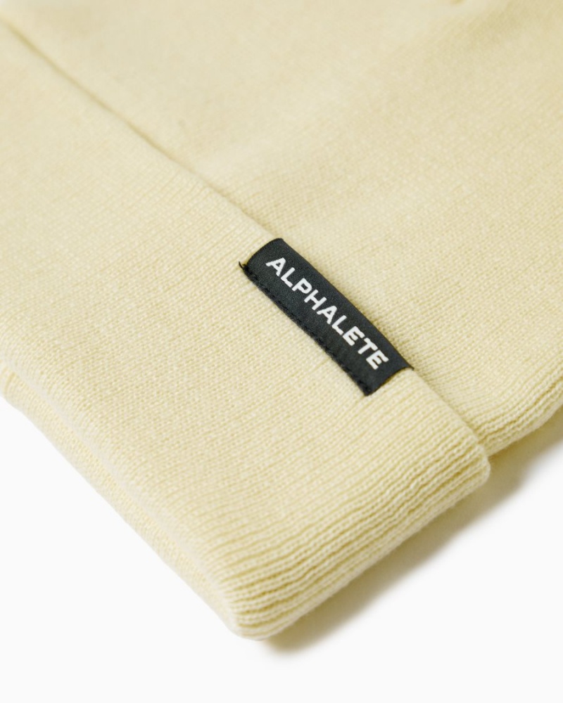 Alphalete Essential Foldover Beanie Accessories Herre Resin | ZGECSQ-146