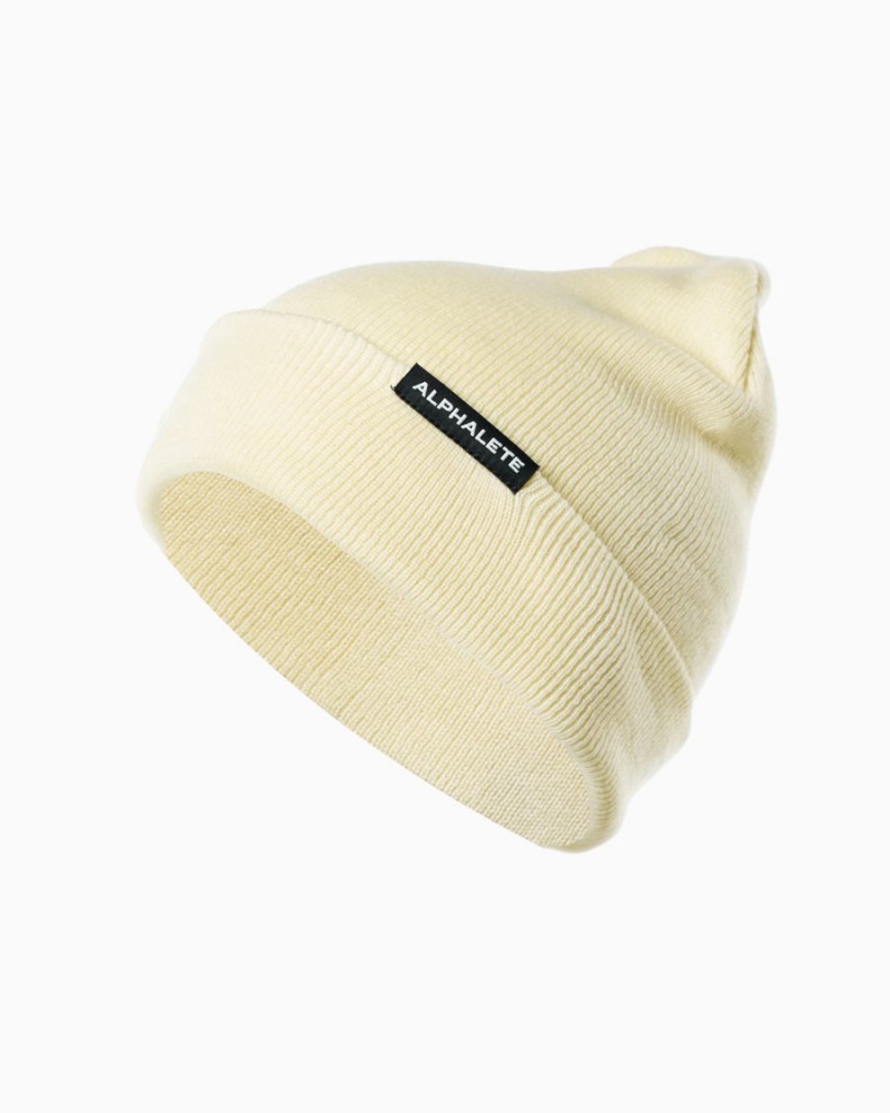 Alphalete Essential Foldover Beanie Accessories Herre Resin | ZGECSQ-146