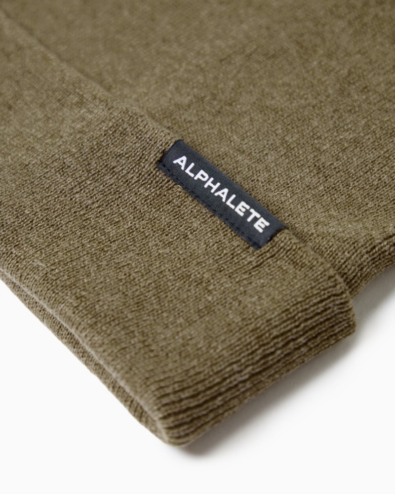 Alphalete Essential Foldover Beanie Accessories Herre Mørke | VNOGIW-652