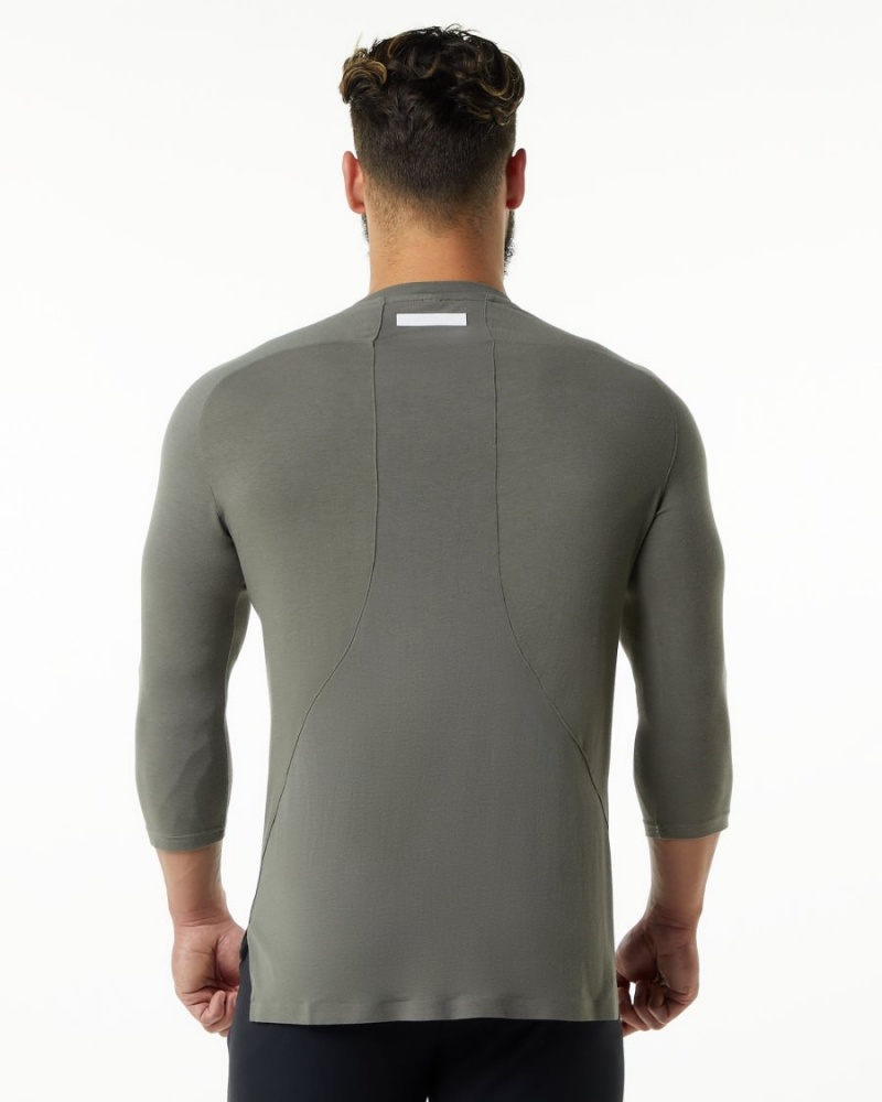 Alphalete Evo 3/4 Sleeve Tee Skjorte Herre Grå | ZNLTCM-245