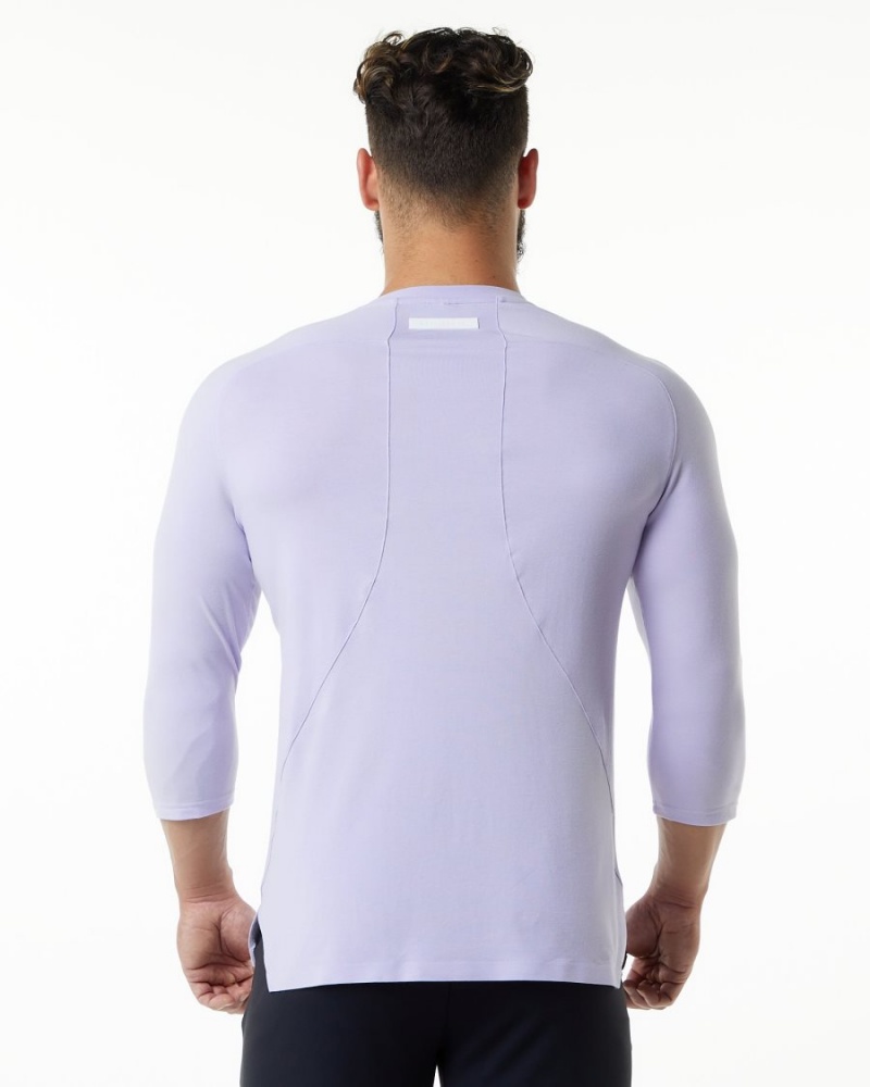 Alphalete Evo 3/4 Sleeve Tee Skjorte Herre Lilac Haze | ISEBKT-647