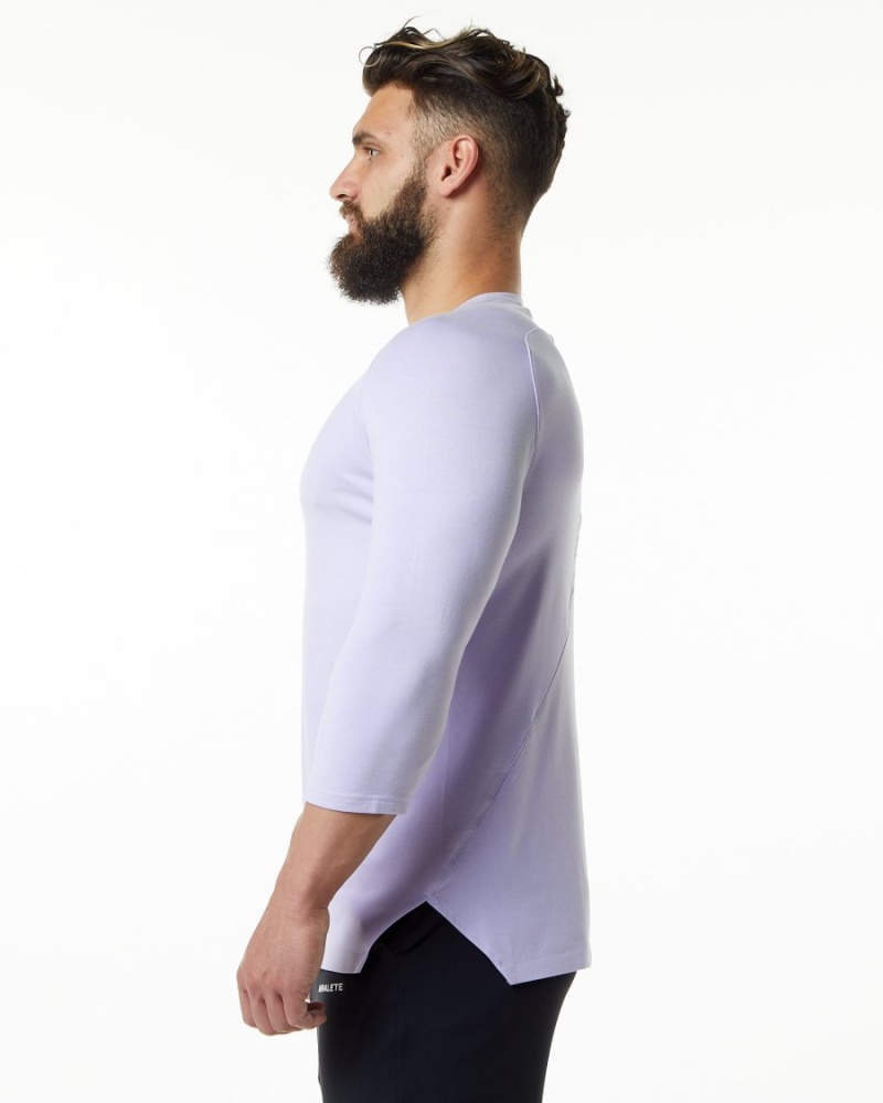 Alphalete Evo 3/4 Sleeve Tee Skjorte Herre Lilac Haze | ISEBKT-647