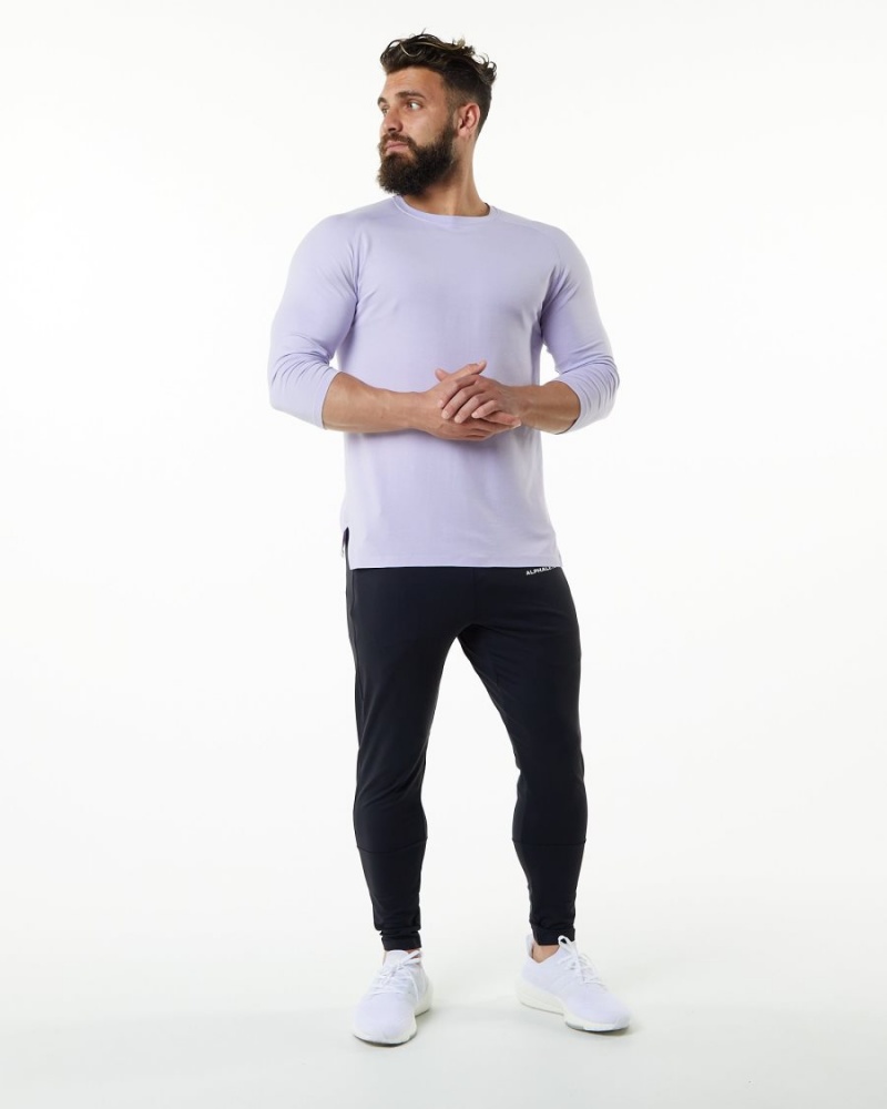 Alphalete Evo 3/4 Sleeve Tee Skjorte Herre Lilac Haze | ISEBKT-647