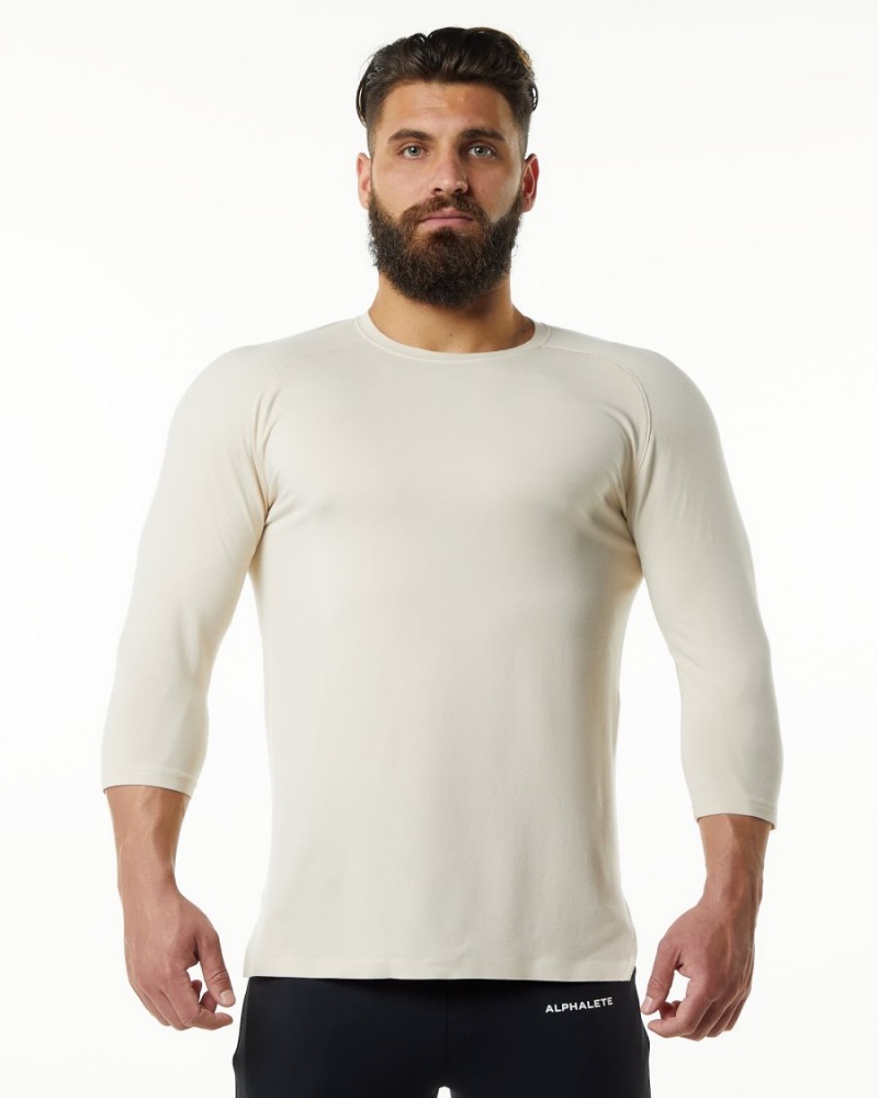 Alphalete Evo 3/4 Sleeve Tee Skjorte Herre Sahara | GWTZXJ-329