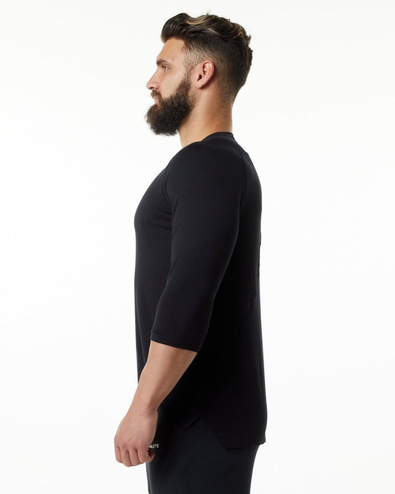 Alphalete Evo 3/4 Sleeve Tee Skjorte Herre Svarte | TUJECG-651