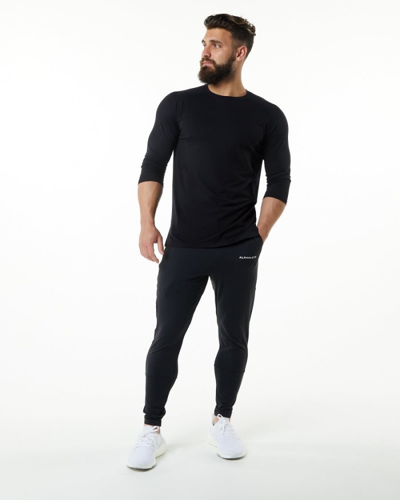 Alphalete Evo 3/4 Sleeve Tee Skjorte Herre Svarte | TUJECG-651