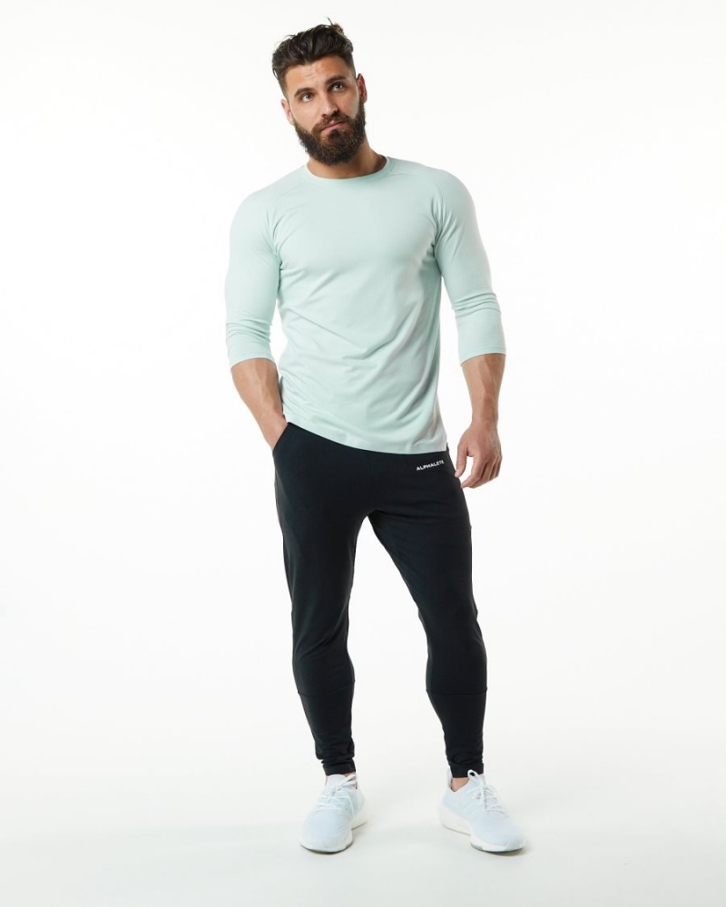 Alphalete Evo 3/4 Sleeve Tee Skjorte Herre Blå | AXSMEO-051