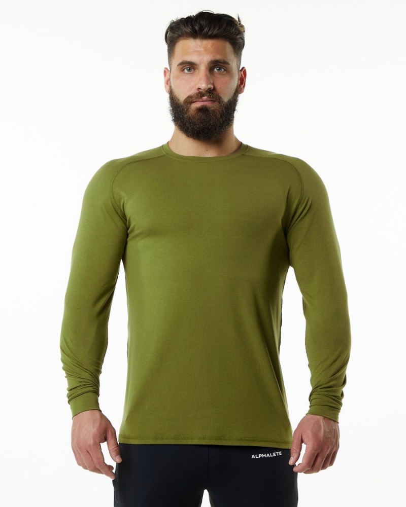 Alphalete Evo Epaulette Tee Skjorte Herre Grønn | MNDOFW-029