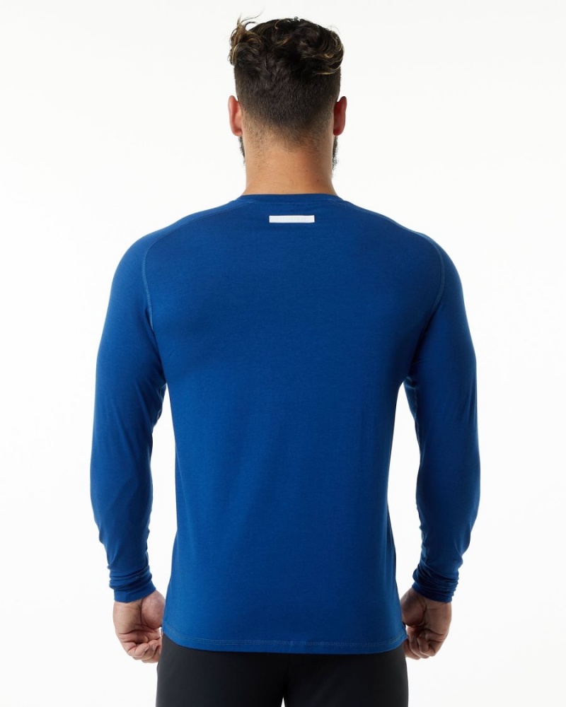 Alphalete Evo Epaulette Tee Skjorte Herre Blå | NAKVCU-507