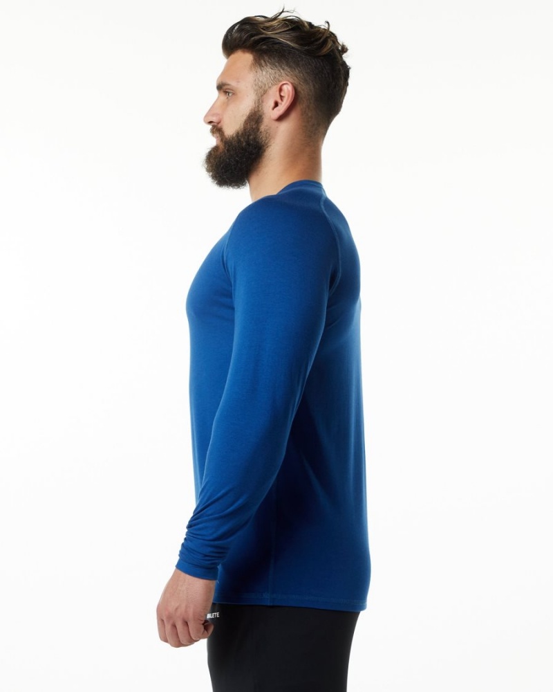 Alphalete Evo Epaulette Tee Skjorte Herre Blå | NAKVCU-507