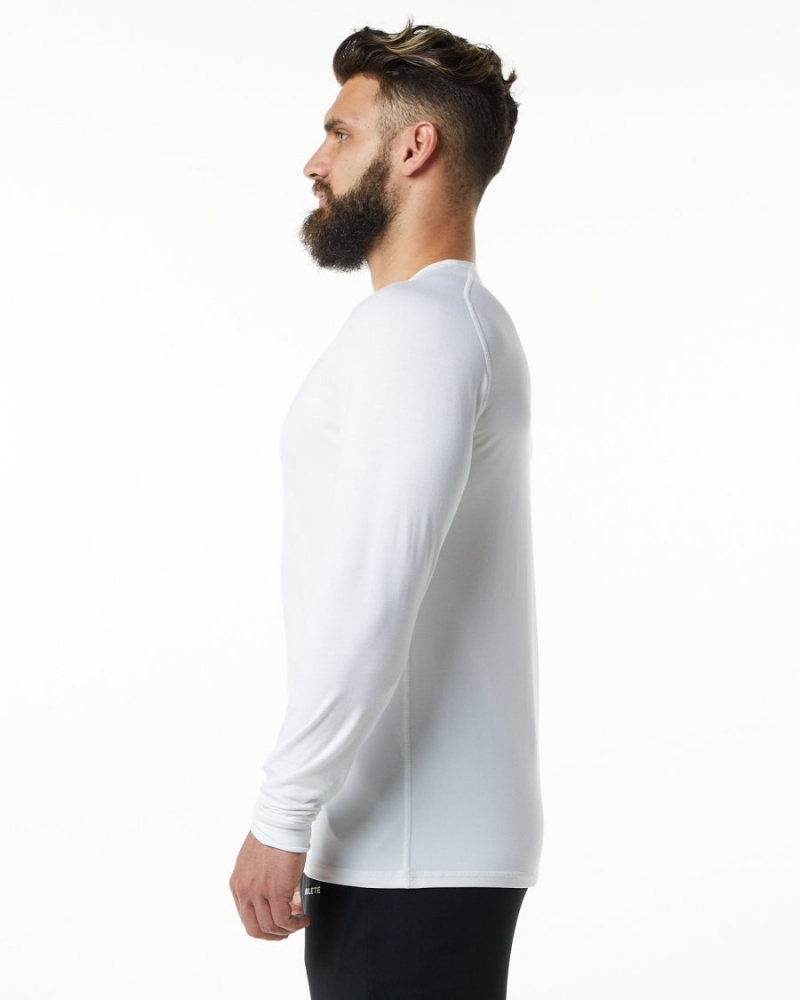 Alphalete Evo Epaulette Tee Skjorte Herre Hvite | HGTZQU-245