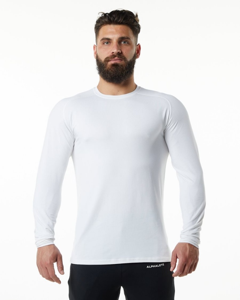 Alphalete Evo Epaulette Tee Skjorte Herre Hvite | HGTZQU-245