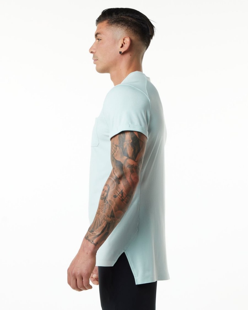 Alphalete Evo Pocket Tee Skjorte Herre Blå | CIPRYT-513