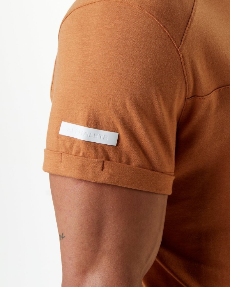 Alphalete Evo Pocket Tee Skjorte Herre Camel | XAPODY-430