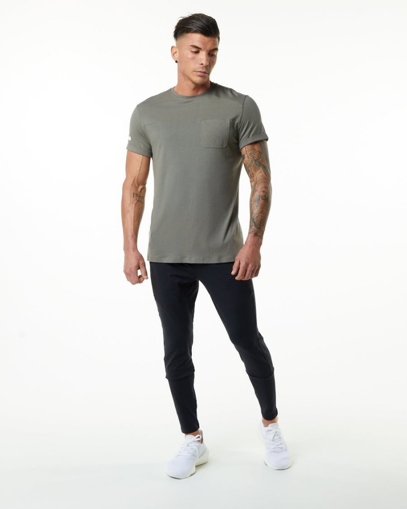 Alphalete Evo Pocket Tee Skjorte Herre Grå | AFJTWH-380