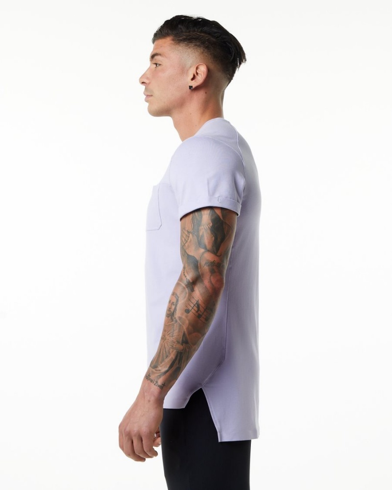 Alphalete Evo Pocket Tee Skjorte Herre Lilac Haze | NDTZMH-679