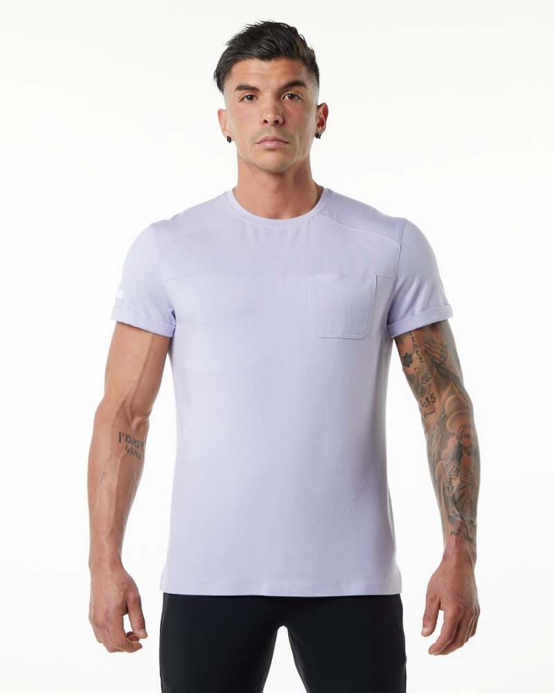 Alphalete Evo Pocket Tee Skjorte Herre Lilac Haze | NDTZMH-679