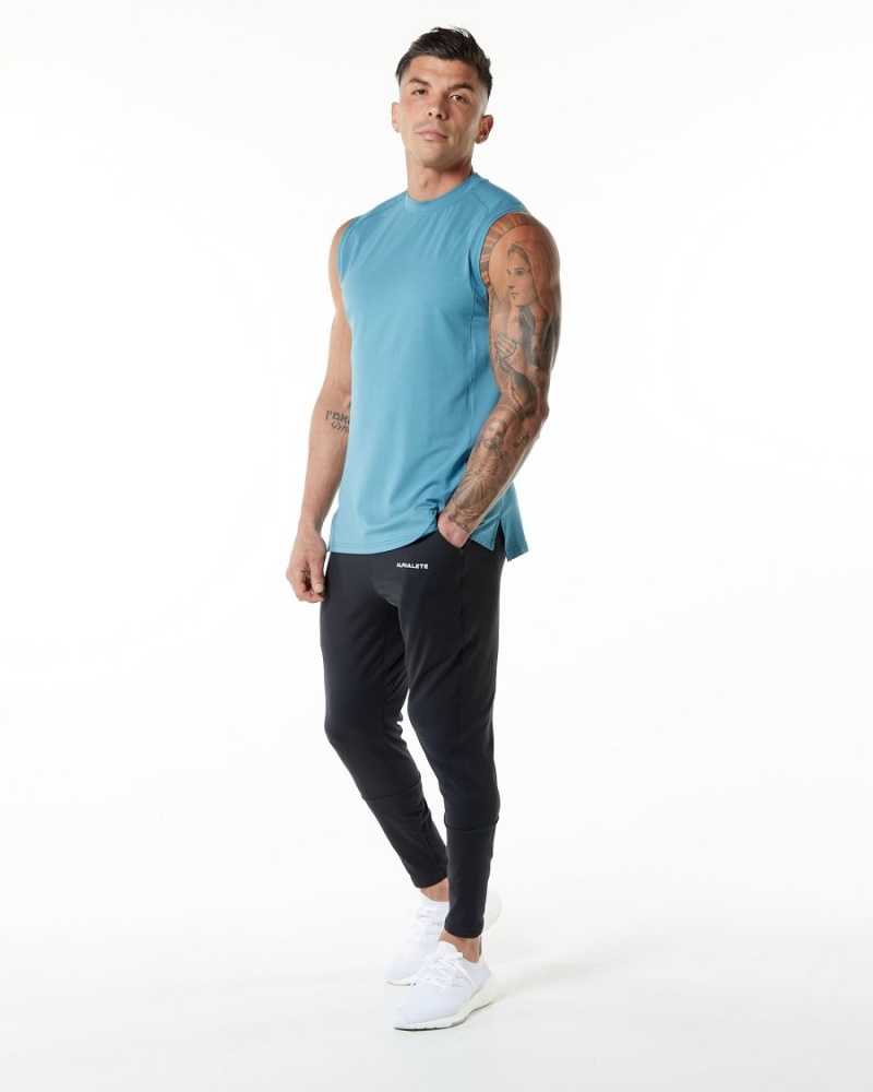 Alphalete Evo Tank Singlet Herre Blå | RCNBQD-315