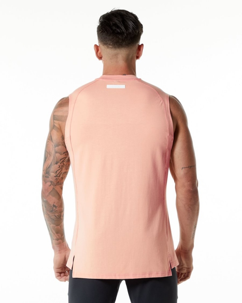 Alphalete Evo Tank Singlet Herre Korall | BDCMER-025