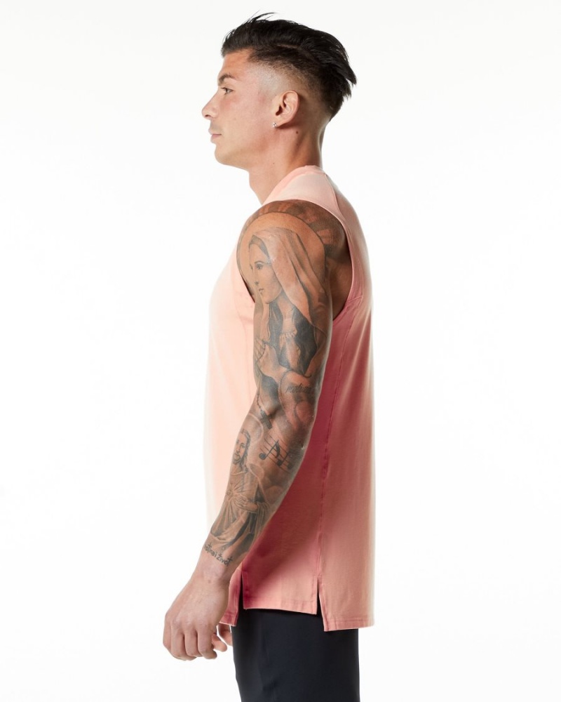 Alphalete Evo Tank Singlet Herre Korall | BDCMER-025