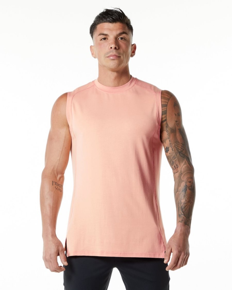 Alphalete Evo Tank Singlet Herre Korall | BDCMER-025